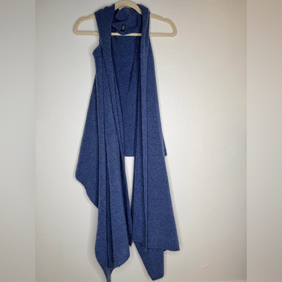 ELEVENTY MILANO Blue Wool Long Cardigan Vest One Size $595